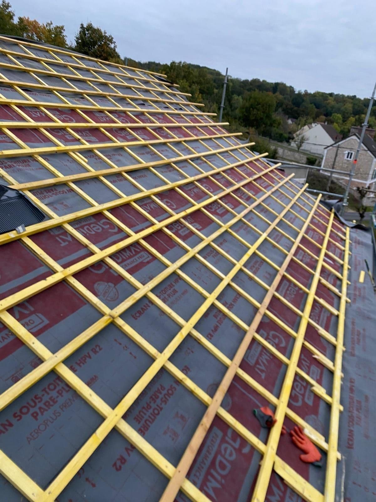 Pose de zinc joint debout en Essonne (91) · Halnais Toiture & Rénovation
